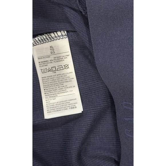 GAP Body Women’s Ribbed Lounge Sleep Pant Navy XL Soft Stretch Pajama Bottom - Picture 6 of 6